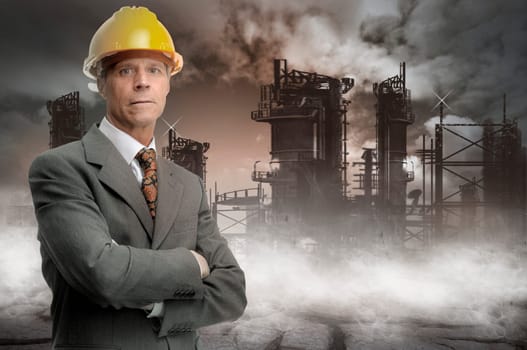 Engineer in a construction site