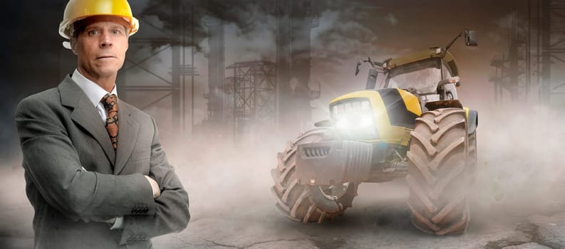 Engineer in a construction site