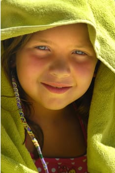Beautiful girl with towell