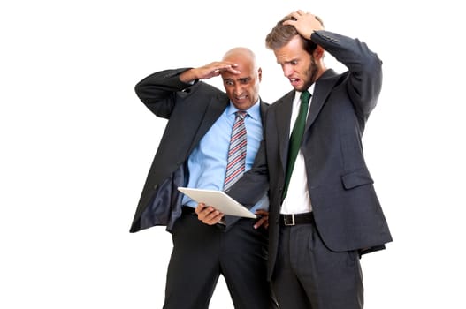 Businessmen with a tablet or pad