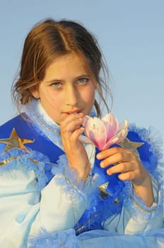 Beautiful girl dressed as a princess