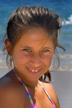 Beautiful young girl in the beach