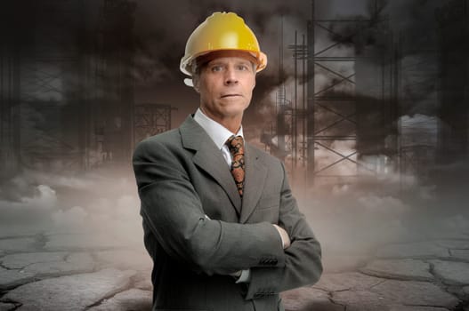 Engineer in a construction site