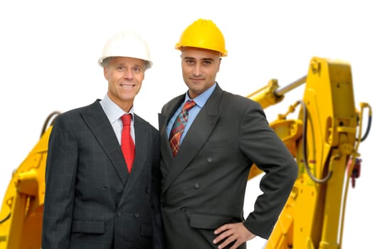 Engineer's team in a construction site