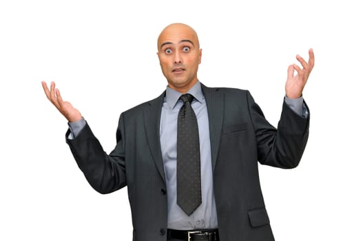 Businessman isolated against a white background