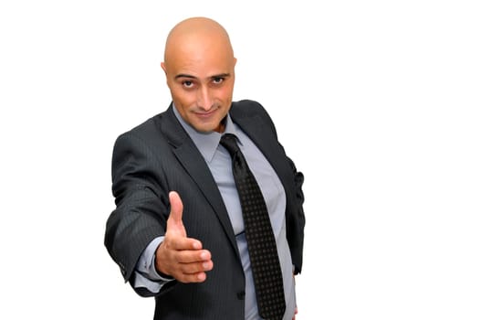 Businessman isolated against a white background