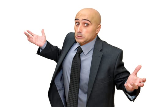 Businessman isolated against a white background
