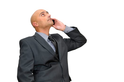 Businessman calling by cellphone