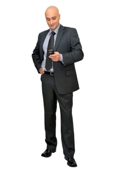 Businessman isolated against a white background