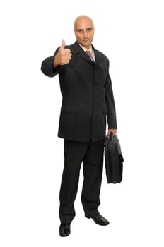Businessman isolated in white
