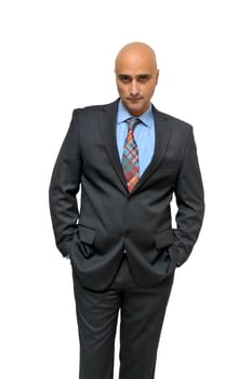 Businessman portrait isolated in white