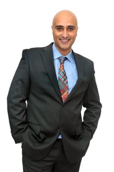 Businessman portrait isolated in white