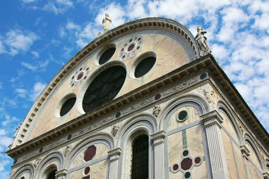 Church of Santa Maria dei Miracoli in the Venice (Italy). The most beautiful Renaissance church from the 15th century.