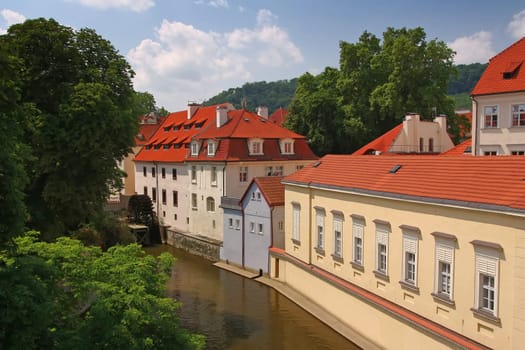 Old Prague - Certovka. Channel between Kampa island and Mala strana