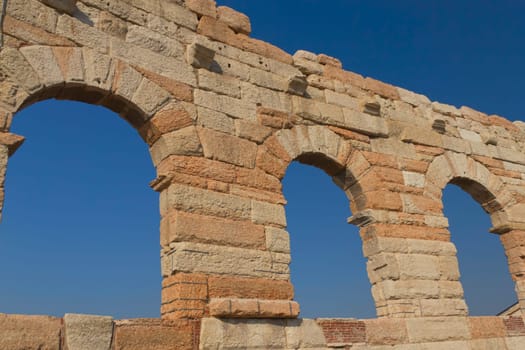 Arena di Verona ancient amphitheater a typical Roman architecture (Italy)