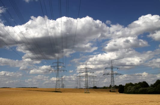 High-voltage lines off Kirchohsen