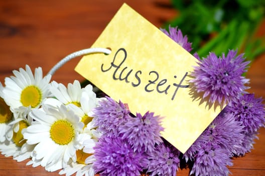 Time Out Flowers Sign