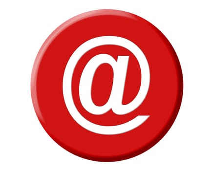 Red arobase AT web email symbol illustration, internet sign