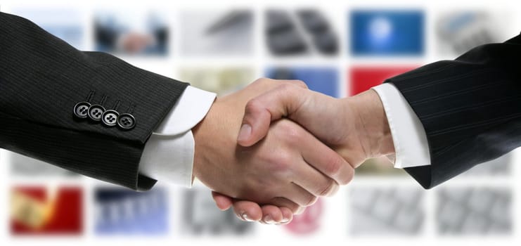 Tech tv video communication screen rows handshake