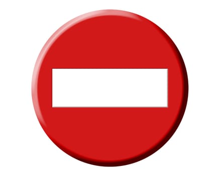Wrong direction, do not enter red round traffic european illustration signal