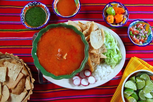 pozole mayan yucatan Mexican soup chili sauces nachos Mexico food
