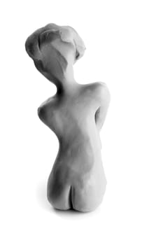 handmade plasticine woman classic art statue, contemporanean interpretation