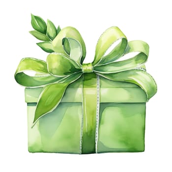 Watercolor Christmas Gifts Clipart, Christmas Watercolor Presents. AI Generated.