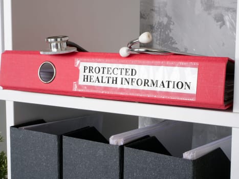 Papers and a folder with Protected health information.