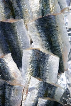 Sardine fish raw fillet skin texture on the marketplace