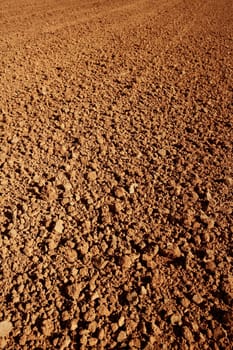 Clay red agriculture textured soil of farmanland
