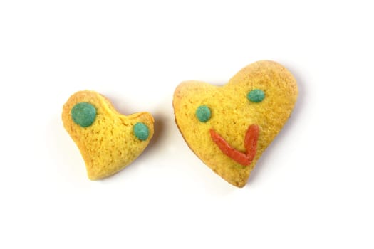 funny valentine heart biscuits shapes isolated