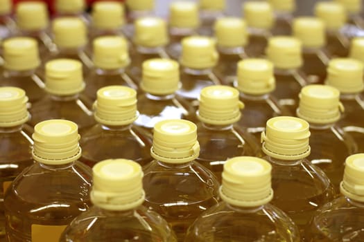 sunflower seed oil pattern factory warehouse store food background