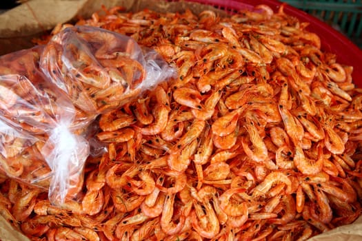 chiapas dried shrimp seafood market in Mexico