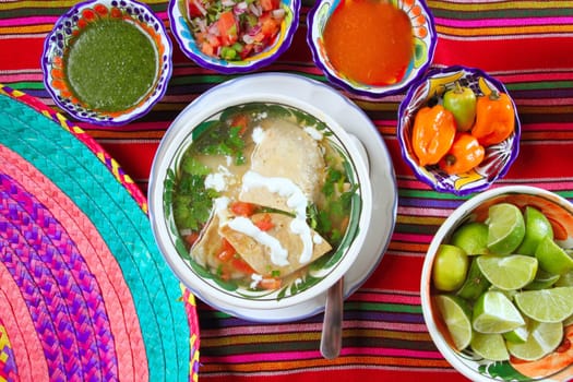 tortilla soup and mexican chili habanero sauces lemon tomato