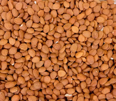 Almonds pattern texture of dried fruits in square composition