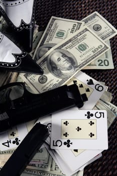game guns and dollars, clasic mafia gangster still in low key