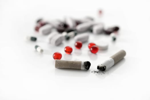 tobacco, unhealthy dangerous drug and pills to prevent  vice