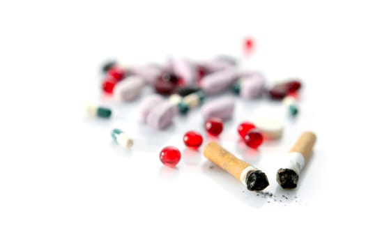 tobacco, unhealthy dangerous drug and pills to prevent  vice