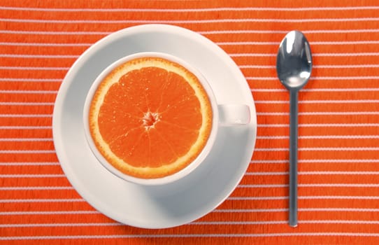 healthy breakfast cup of orange instead caffeine, natural food