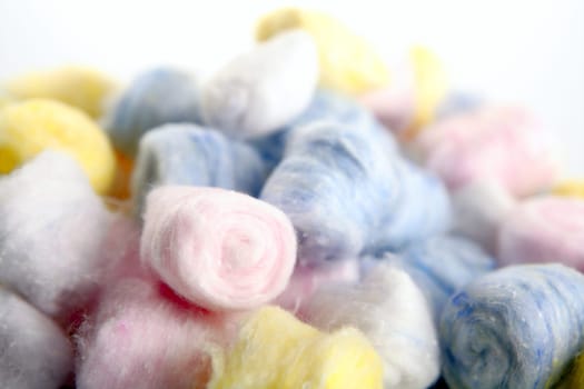 Cotton color make up face cosmetic cleaner, colorful group