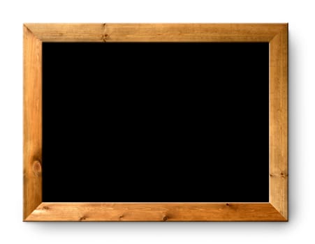 blank blackboard copyspace with wood frame