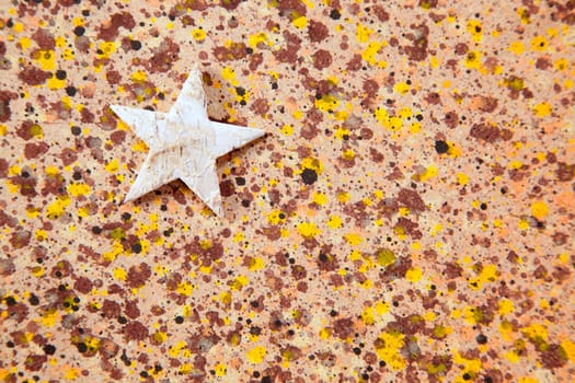 christmas  stars on recycled paper background
