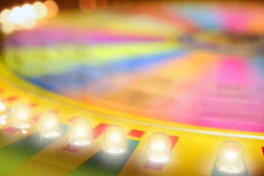 Blurry colorful glow gambling roulette motion blur lights