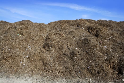 composting ecological compost  warehouse blue sky