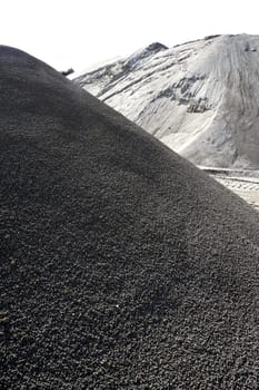 sand quarry mounds of varied construction sands color