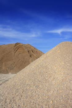colorful construction sand mound quarry variety sands