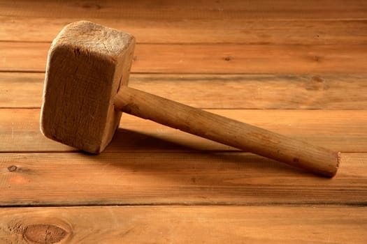 aged wood hammer vintage worker hand tools