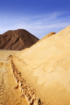 sand quarry mounds of varied construction sands color outdoor