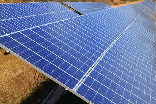 Solar plates green energy perspective ecology electric supply