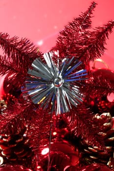 Christmas star, xtmas, red, celebration macro detail
